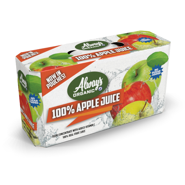 Cajas plegadizas para peso alto - Jugos en bolsa reforzada