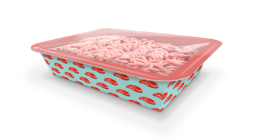 纸封地图托盘牛肉糜