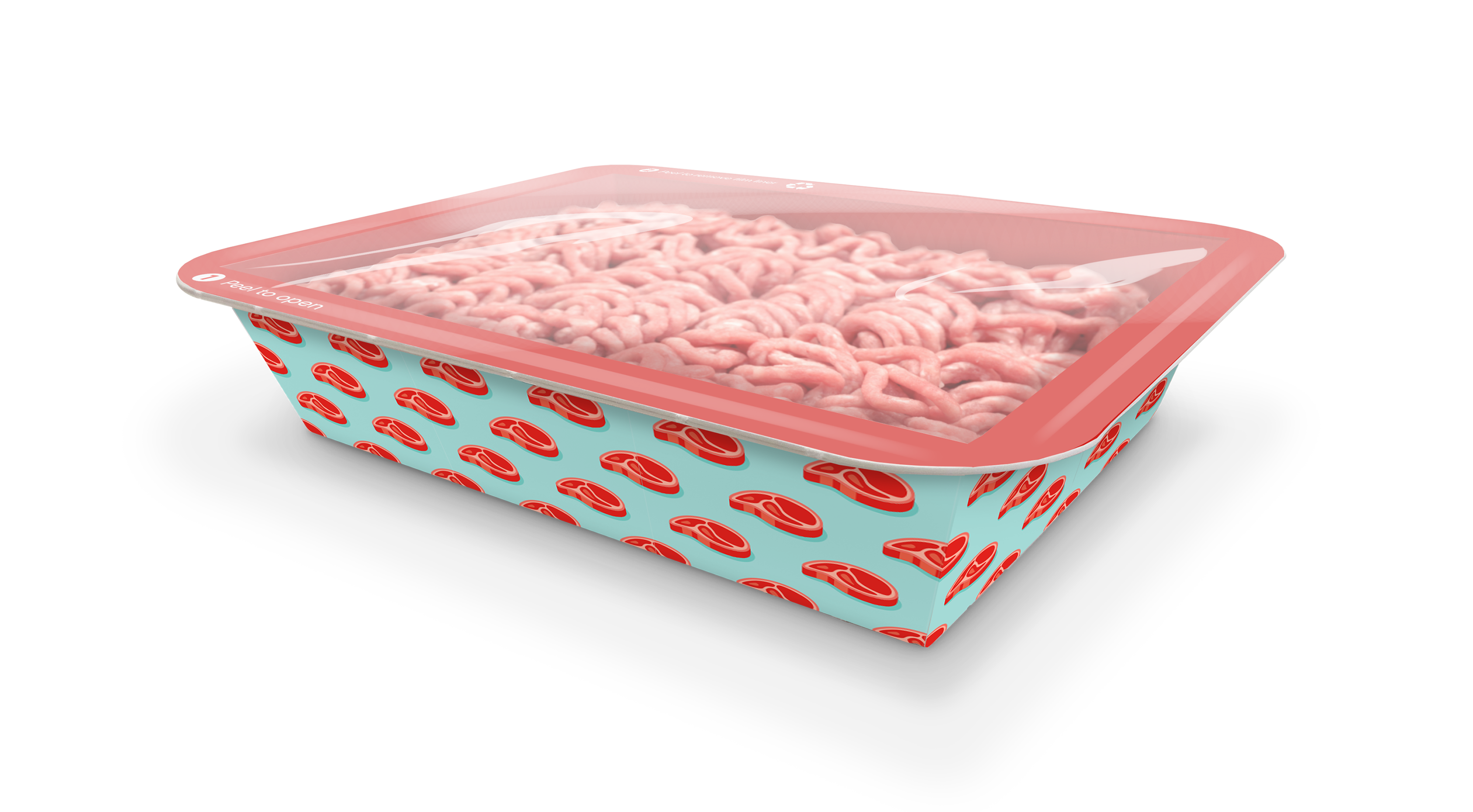 纸封地图托盘牛肉糜