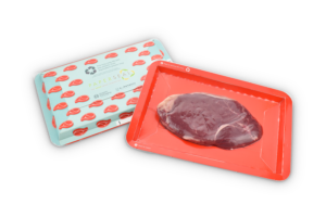 PaperSeal VSP tray with steak